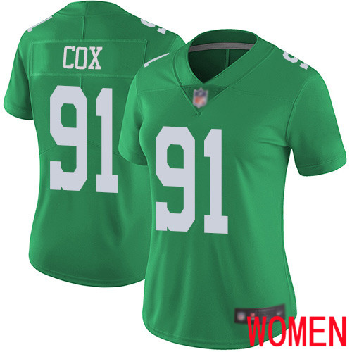 Women Philadelphia Eagles #91 Fletcher Cox Limited Green Rush Vapor Untouchable NFL Jersey Football->nfl t-shirts->Sports Accessory